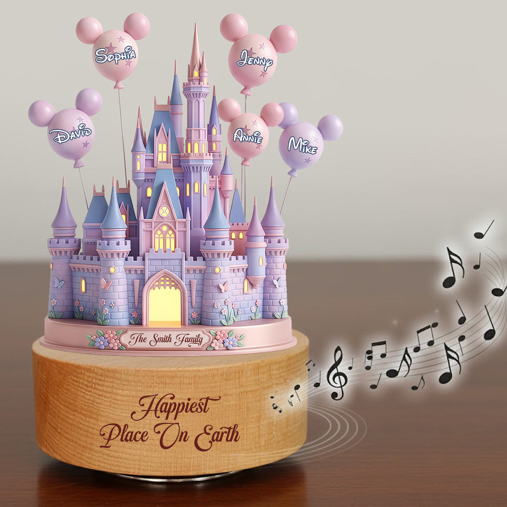 Personalized Rotating Music Plaque Custom Castle Gift for Kids Rotating Music Plaque GradoCreations