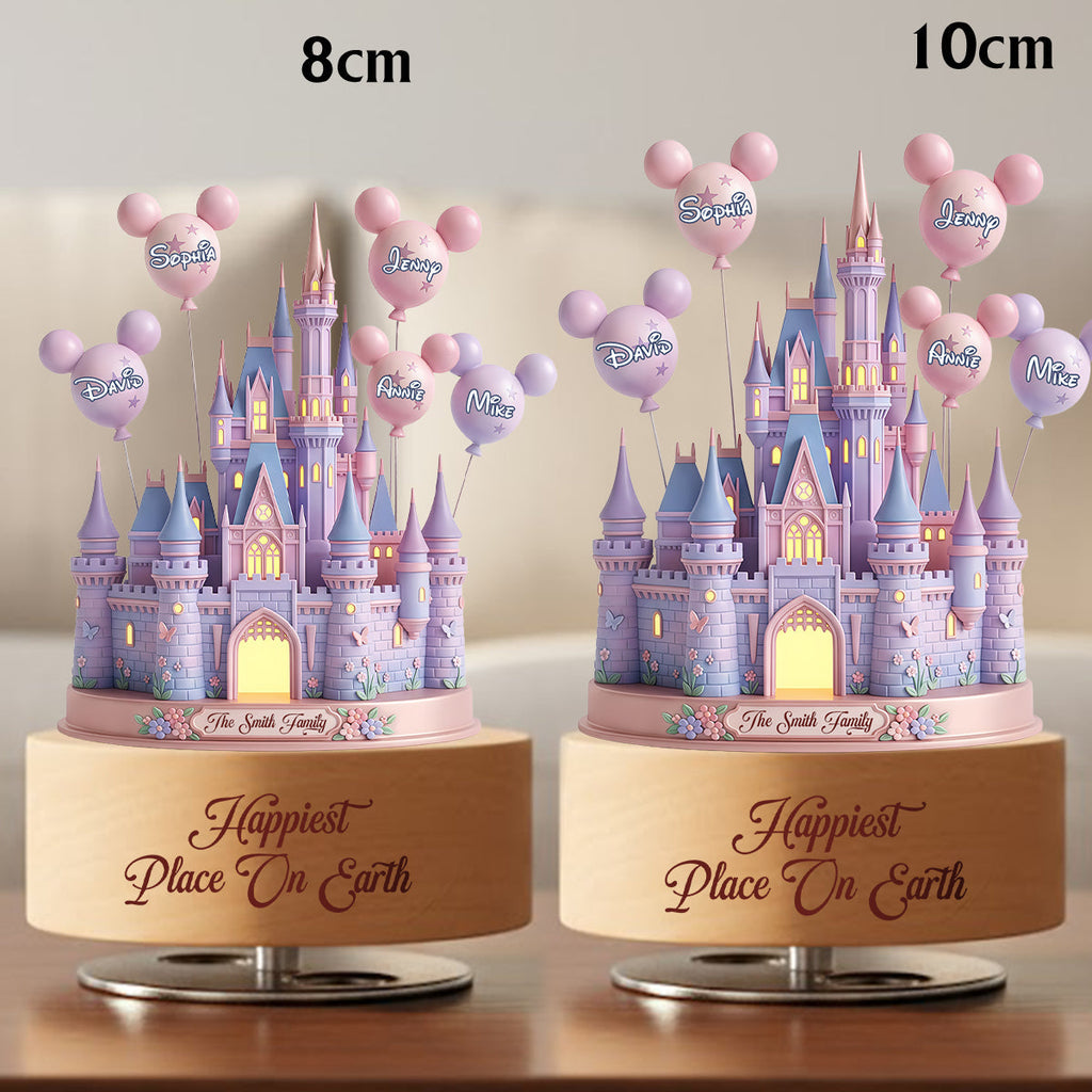 Personalized Rotating Music Plaque Custom Castle Gift for Kids Rotating Music Plaque GradoCreations