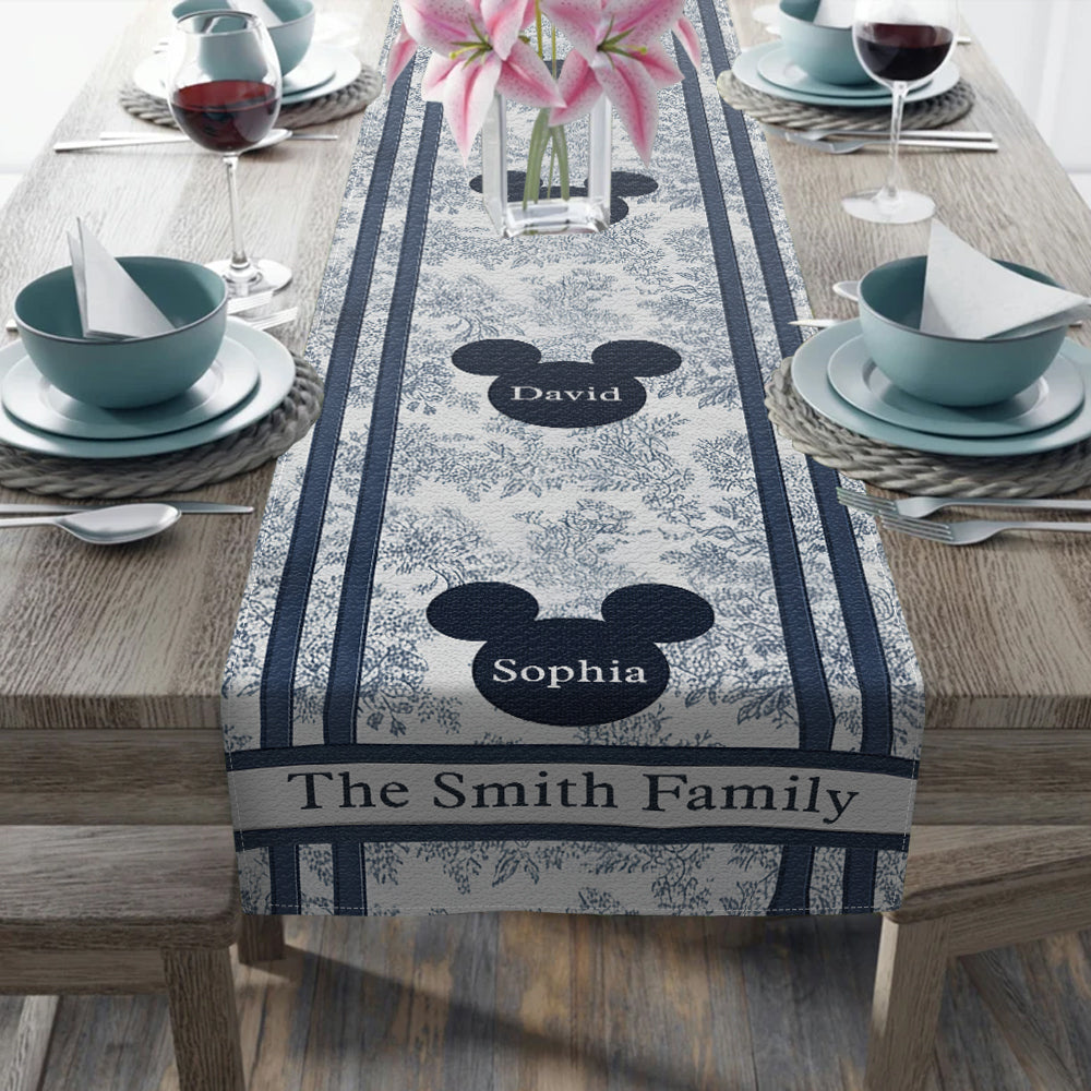 Personalized Fall Table Runner with Family Names for Home Decor Table Runner GradoCreations