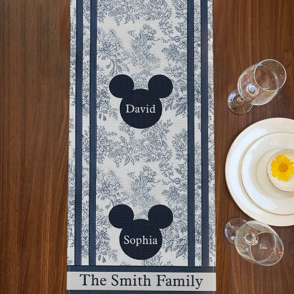 Personalized Fall Table Runner with Family Names for Home Decor Table Runner GradoCreations