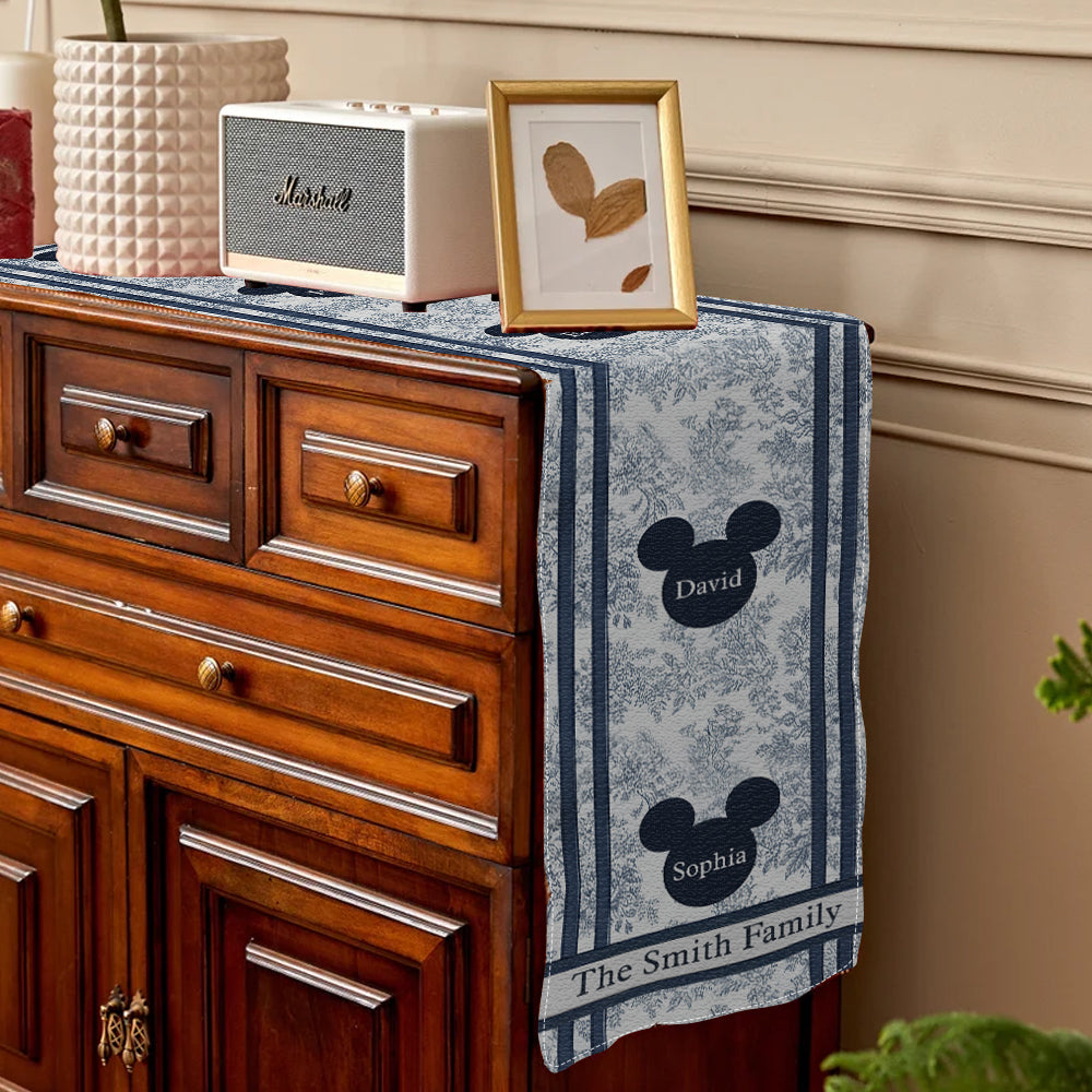 Personalized Fall Table Runner with Family Names for Home Decor Table Runner GradoCreations