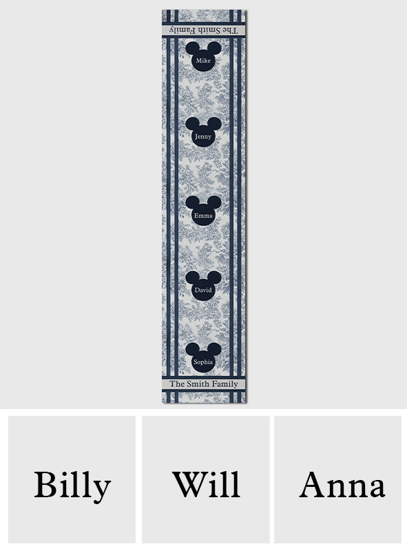 Personalized Fall Table Runner with Family Names for Home Decor Table Runner GradoCreations