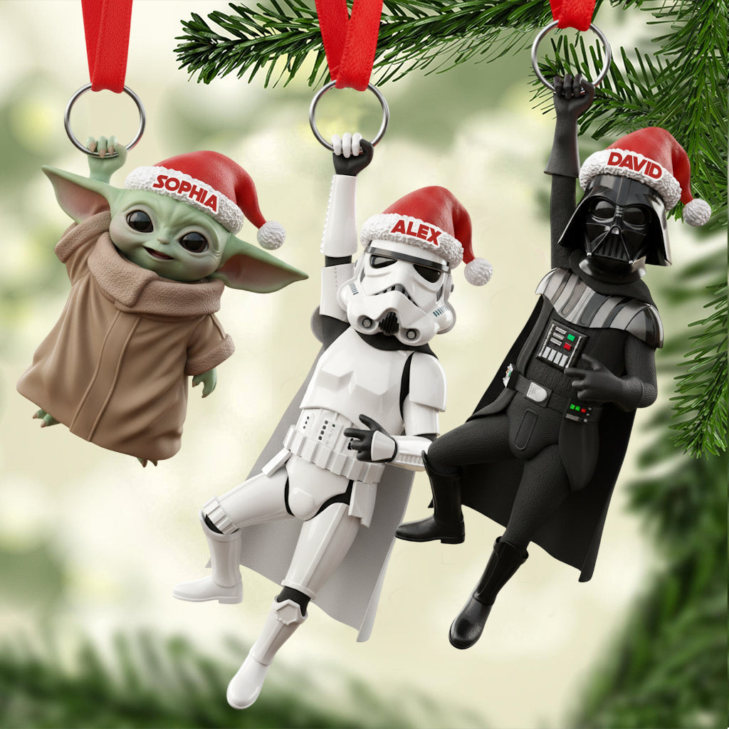 Personalized Star Wars Force Ornament Custom Names for Christmas Gift Ornament GradoCreations