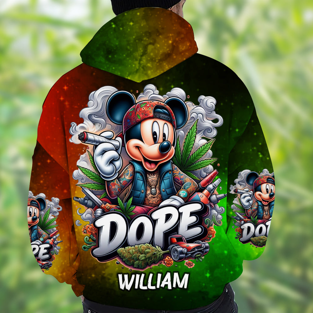 Personalized All Over Shirt with Weed Design Custom Name Gift All Over Shirt GradoCreations