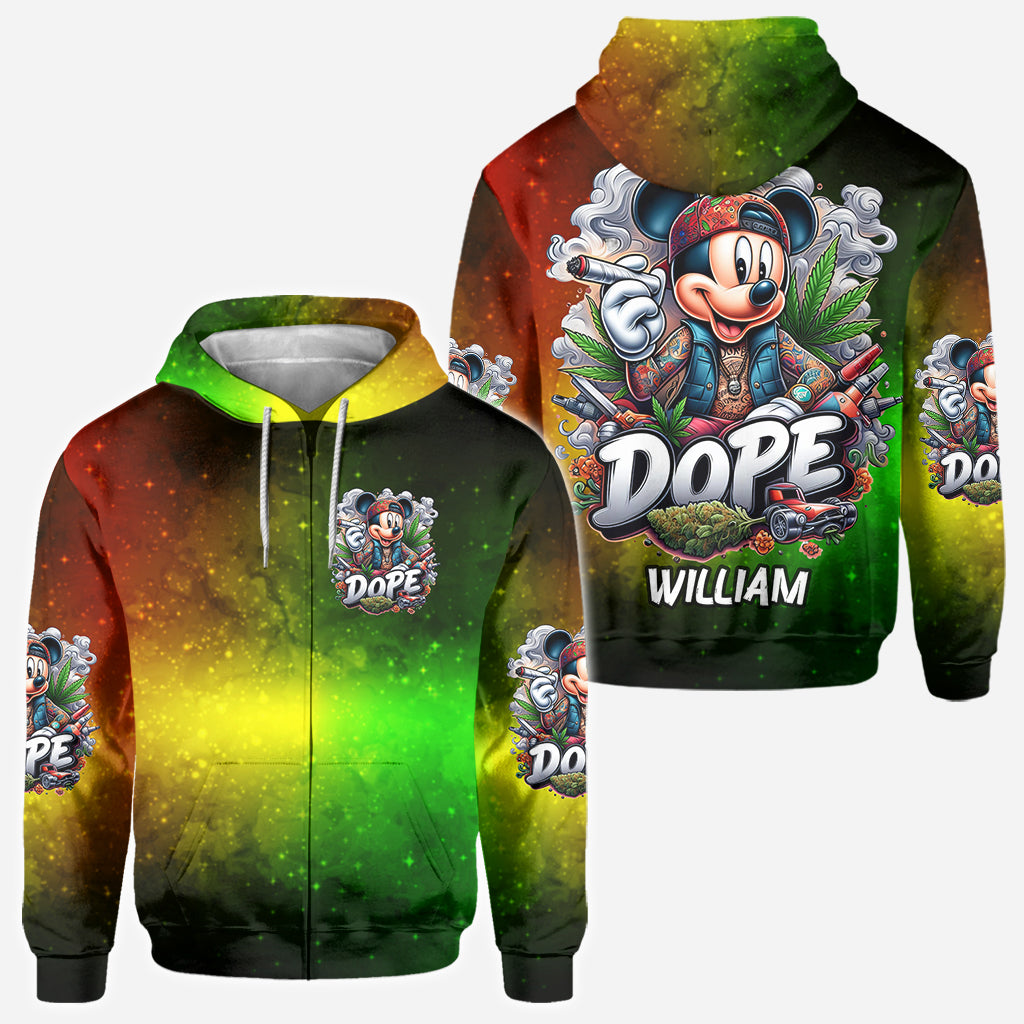 Personalized All Over Shirt with Weed Design Custom Name Gift All Over Shirt GradoCreations