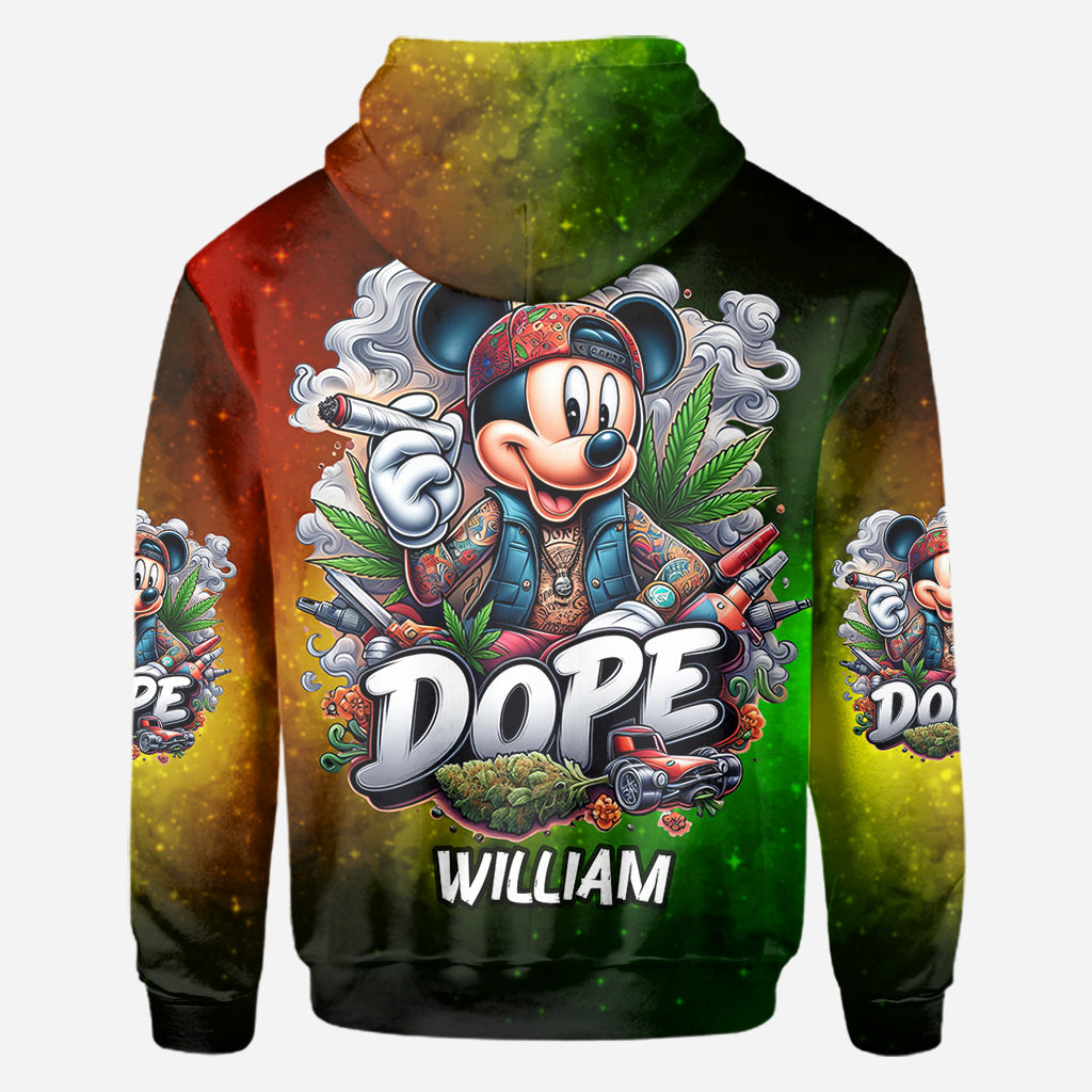 Personalized All Over Shirt with Weed Design Custom Name Gift All Over Shirt GradoCreations