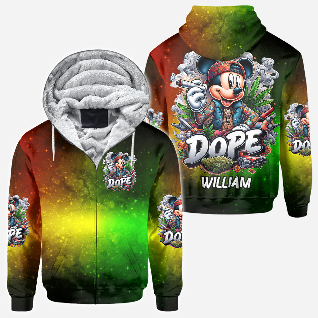 Personalized All Over Shirt with Weed Design Custom Name Gift All Over Shirt GradoCreations
