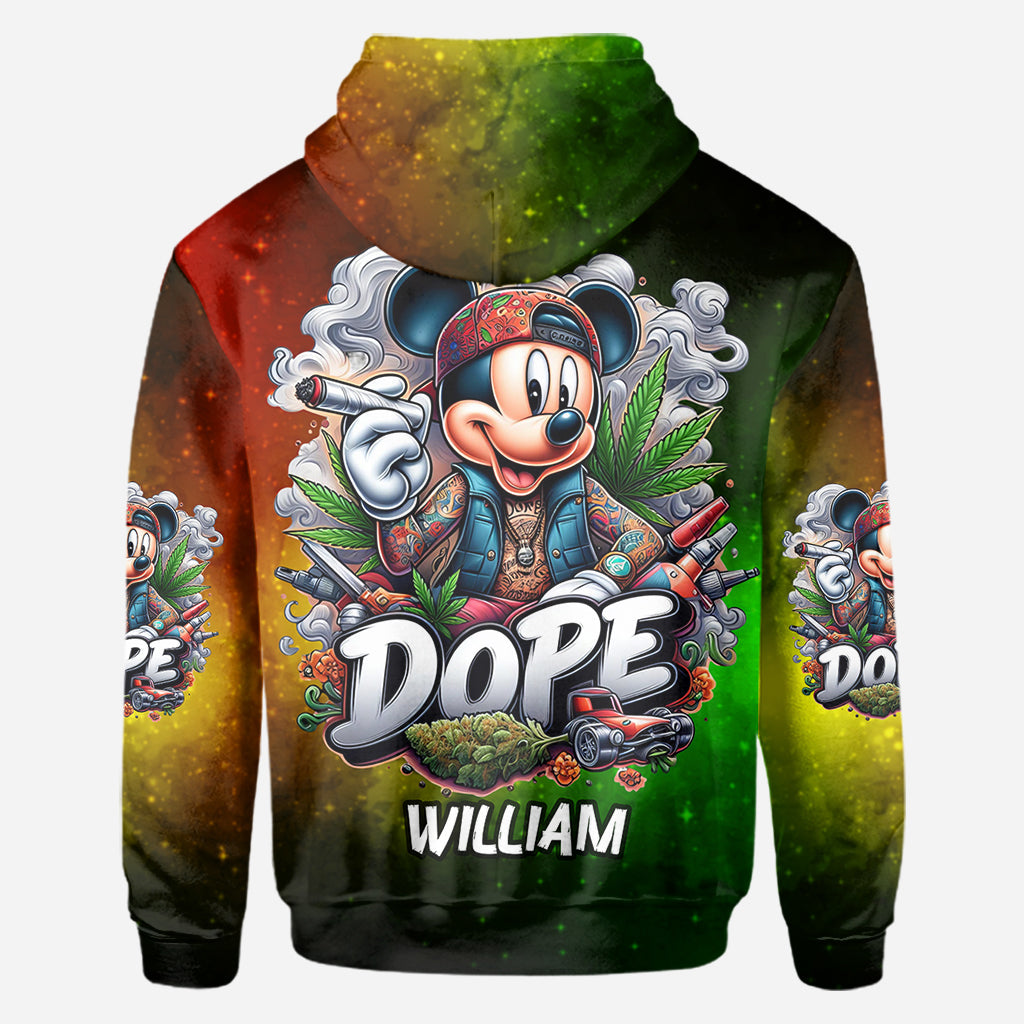 Personalized All Over Shirt with Weed Design Custom Name Gift All Over Shirt GradoCreations