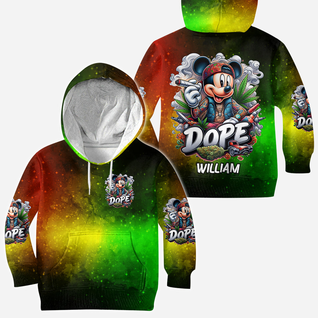 Personalized All Over Shirt with Weed Design Custom Name Gift All Over Shirt GradoCreations