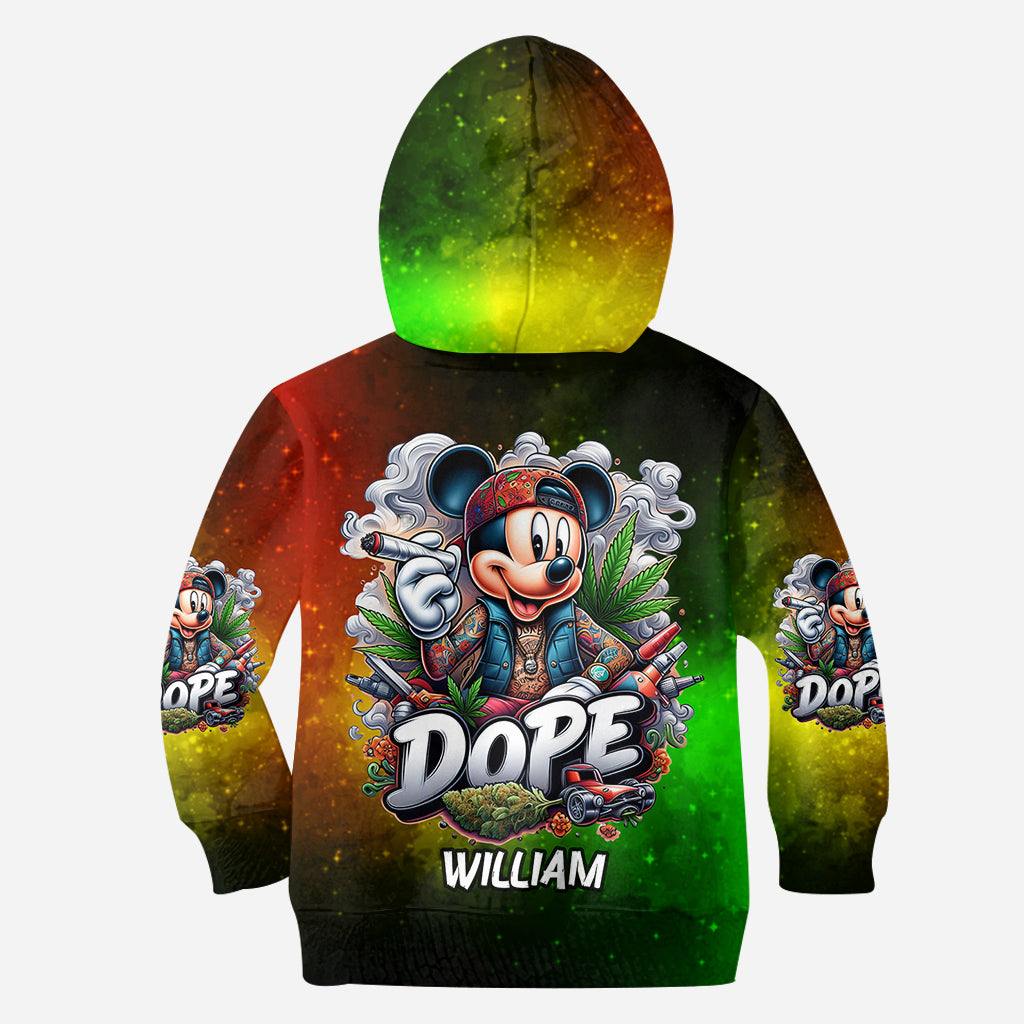 Personalized All Over Shirt with Weed Design Custom Name Gift All Over Shirt GradoCreations