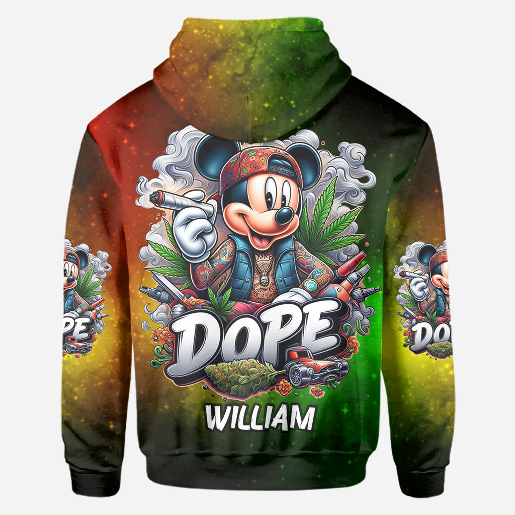 Personalized All Over Shirt with Weed Design Custom Name Gift All Over Shirt GradoCreations