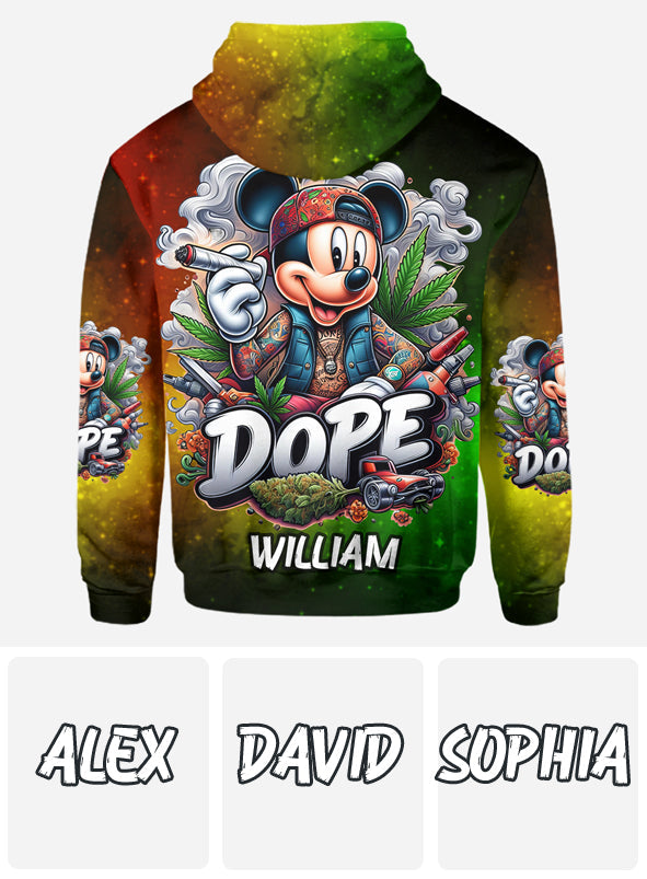 Personalized All Over Shirt with Weed Design Custom Name Gift All Over Shirt GradoCreations