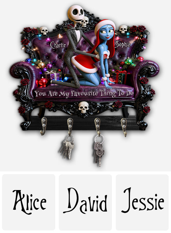 Personalized Nightmare Before Christmas Key Rack Custom Shape Gift for Couples Custom Shaped Key Rack GradoCreations