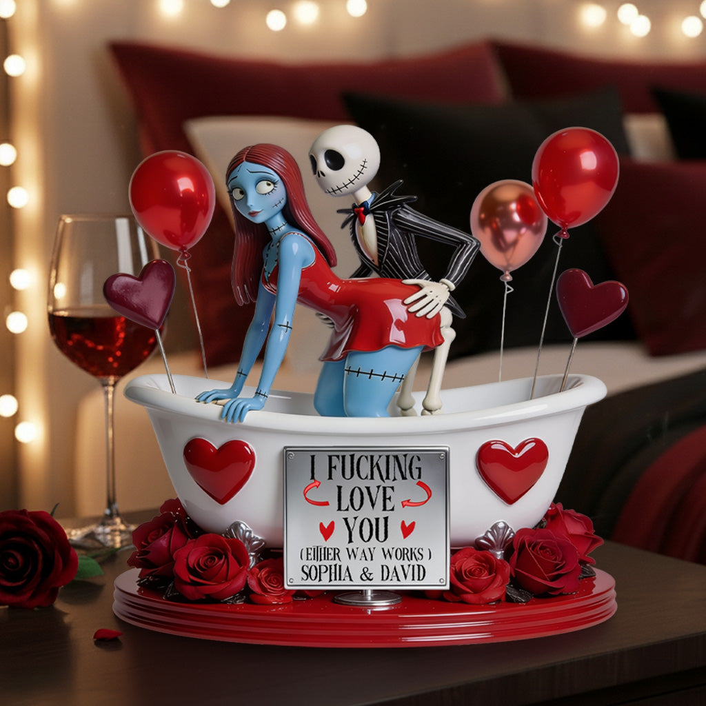 Personalized Nightmare Before Christmas Acrylic Plaque Gift for Couples Custom Shaped Acrylic Plaque GradoCreations