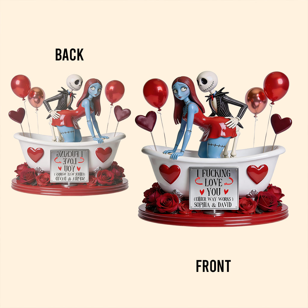 Personalized Nightmare Before Christmas Acrylic Plaque Gift for Couples Custom Shaped Acrylic Plaque GradoCreations