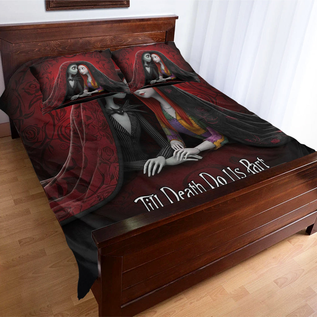 Personalized Nightmare Bedding Set Custom Couple Gift | Till Death Do Us Part Bedding Set GradoCreations