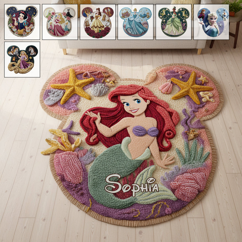 Personalized Magical Princess Non-Slip Tufted Rug for Kids Non-Slip Tufted Rug GradoCreations