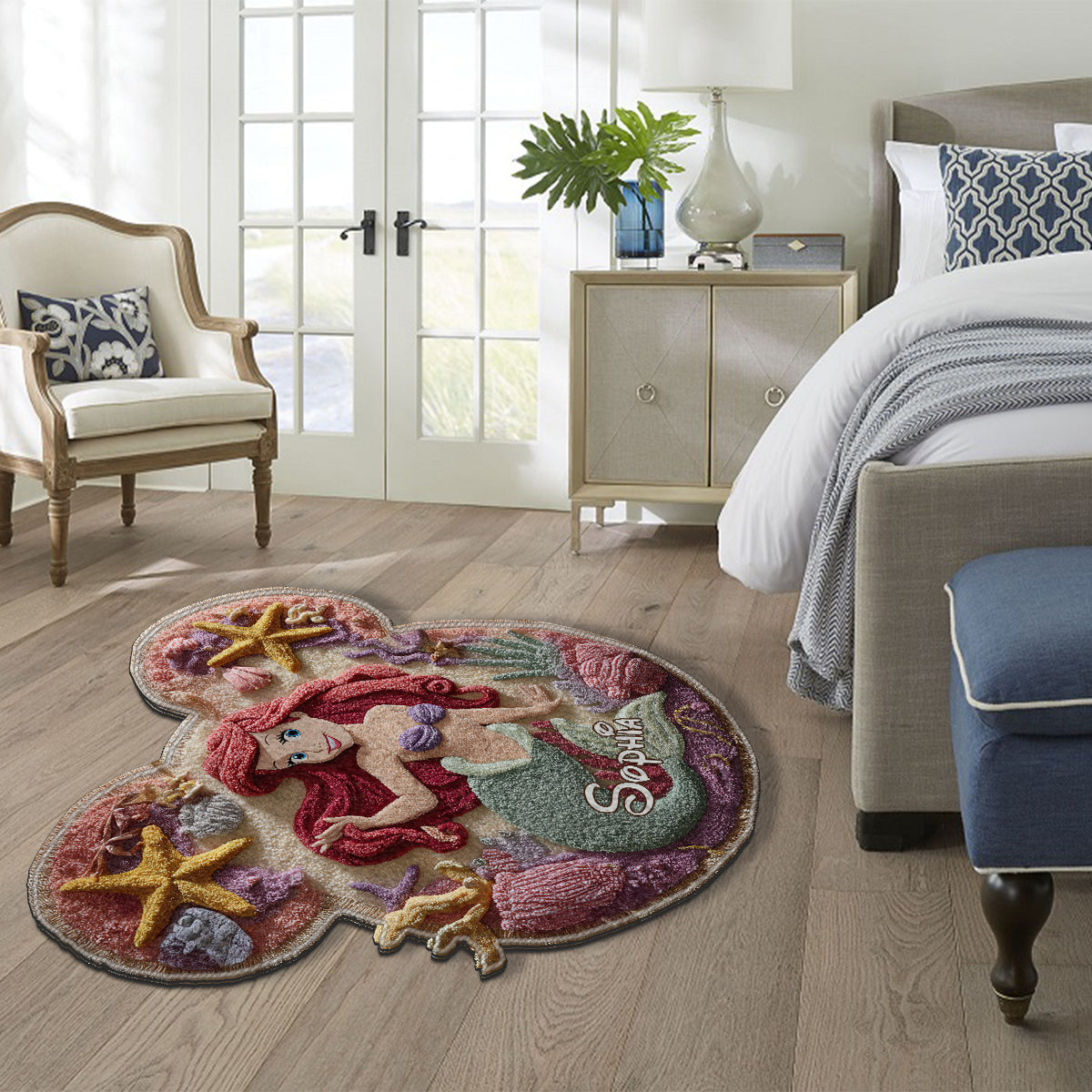 Personalized Magical Princess Non-Slip Tufted Rug for Kids Non-Slip Tufted Rug GradoCreations
