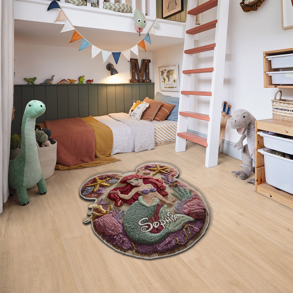 Personalized Magical Princess Non-Slip Tufted Rug for Kids Non-Slip Tufted Rug GradoCreations
