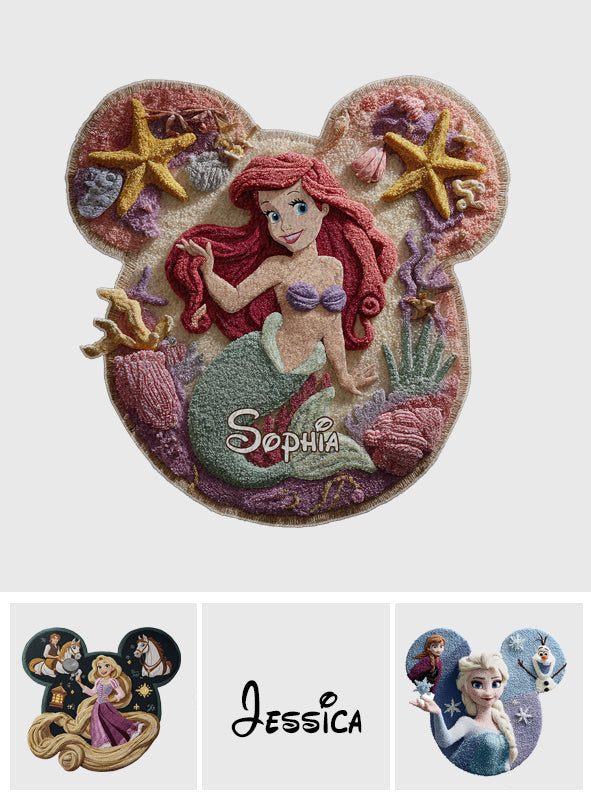 Personalized Magical Princess Non-Slip Tufted Rug for Kids Non-Slip Tufted Rug GradoCreations