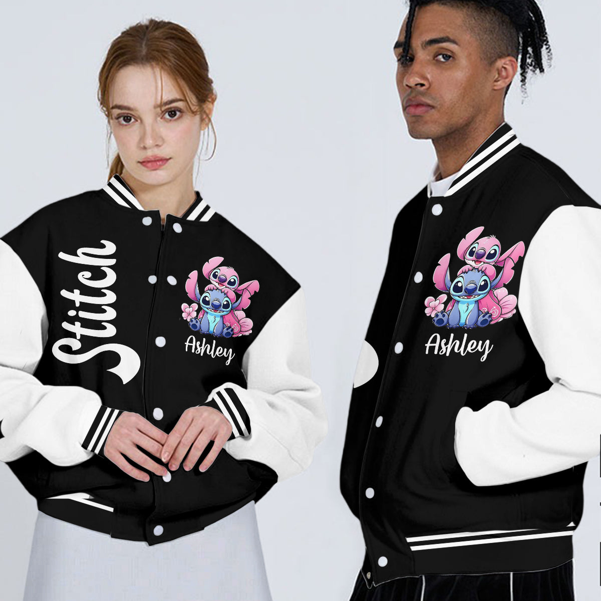 Personalized Varsity Jacket with Cute Stitch Design for Kids Varsity Jacket GradoCreations
