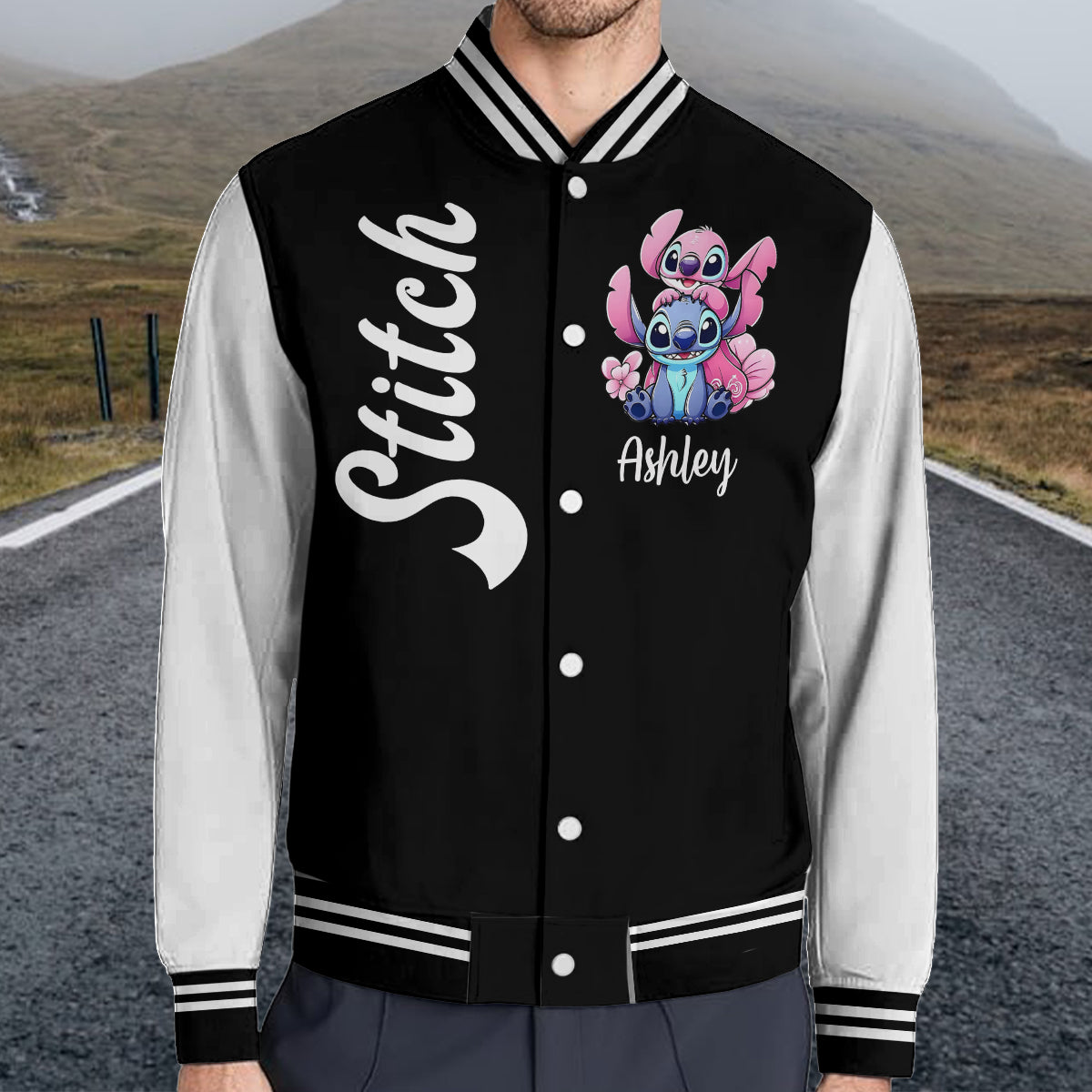 Personalized Varsity Jacket with Cute Stitch Design for Kids Varsity Jacket GradoCreations