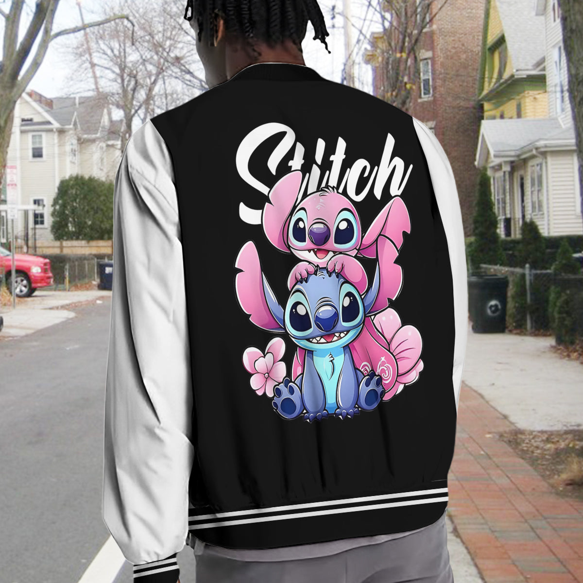 Personalized Varsity Jacket with Cute Stitch Design for Kids Varsity Jacket GradoCreations