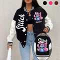 Personalized Varsity Jacket with Cute Stitch Design for Kids Varsity Jacket GradoCreations