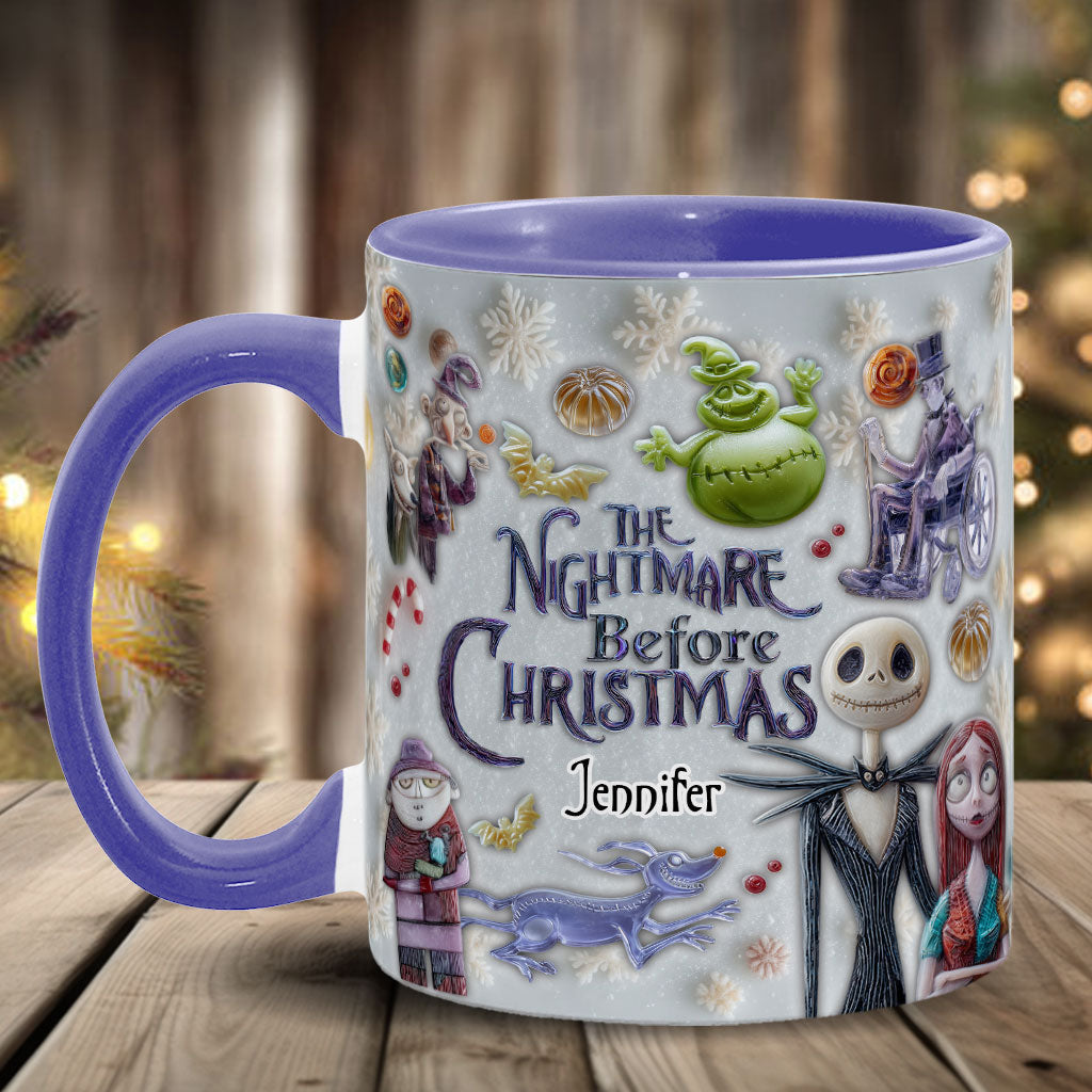 Personalized Nightmare Before Christmas Accent Mug Gift Accent Mug GradoCreations
