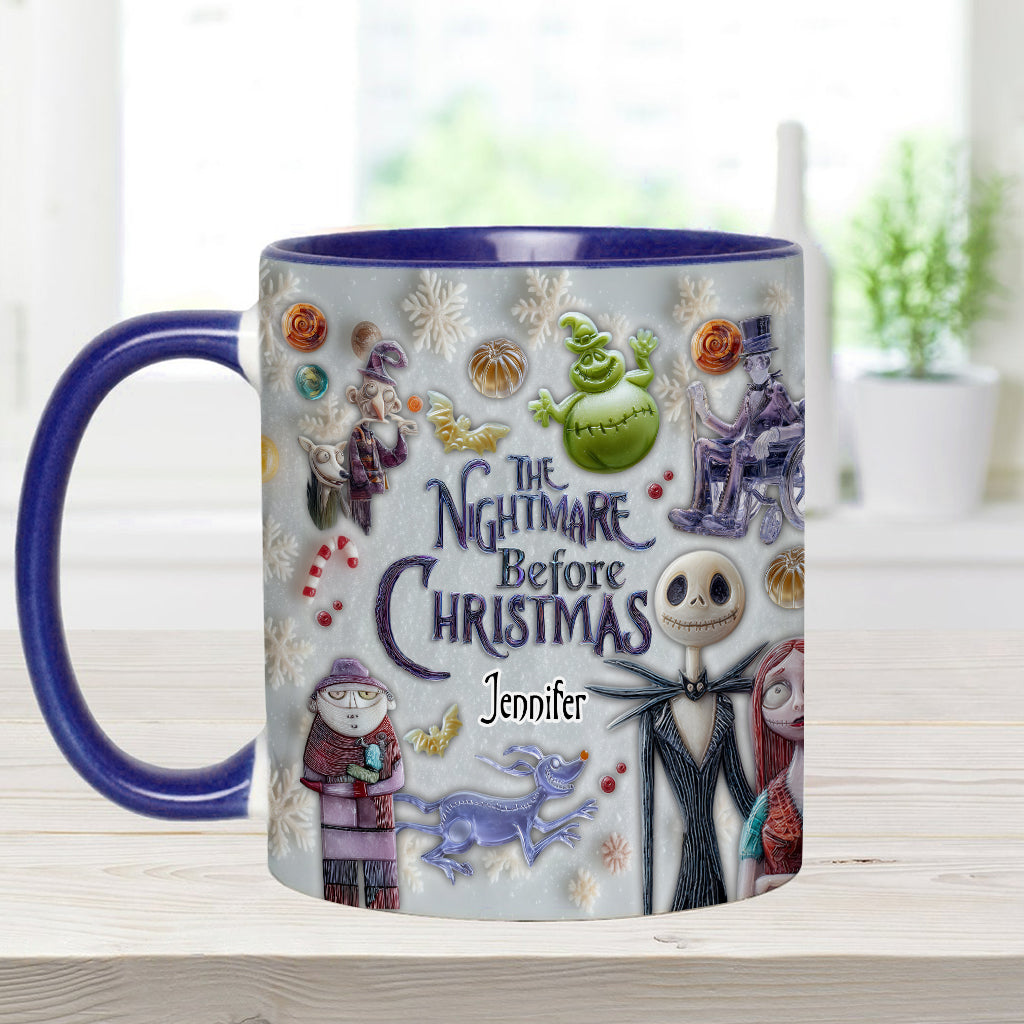 Personalized Nightmare Before Christmas Accent Mug Gift Accent Mug GradoCreations