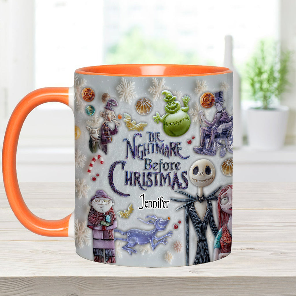 Personalized Nightmare Before Christmas Accent Mug Gift Accent Mug GradoCreations