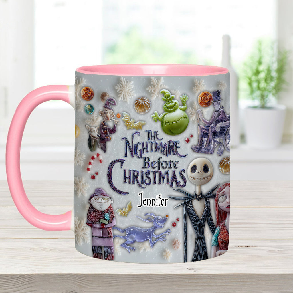 Personalized Nightmare Before Christmas Accent Mug Gift Accent Mug GradoCreations