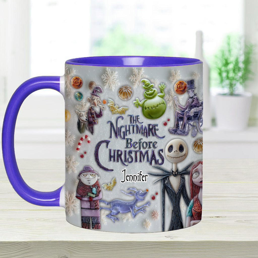 Personalized Nightmare Before Christmas Accent Mug Gift Accent Mug GradoCreations