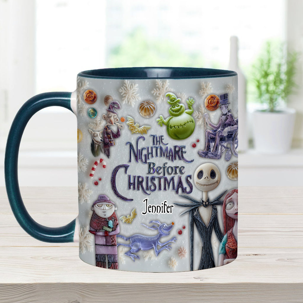 Personalized Nightmare Before Christmas Accent Mug Gift Accent Mug GradoCreations