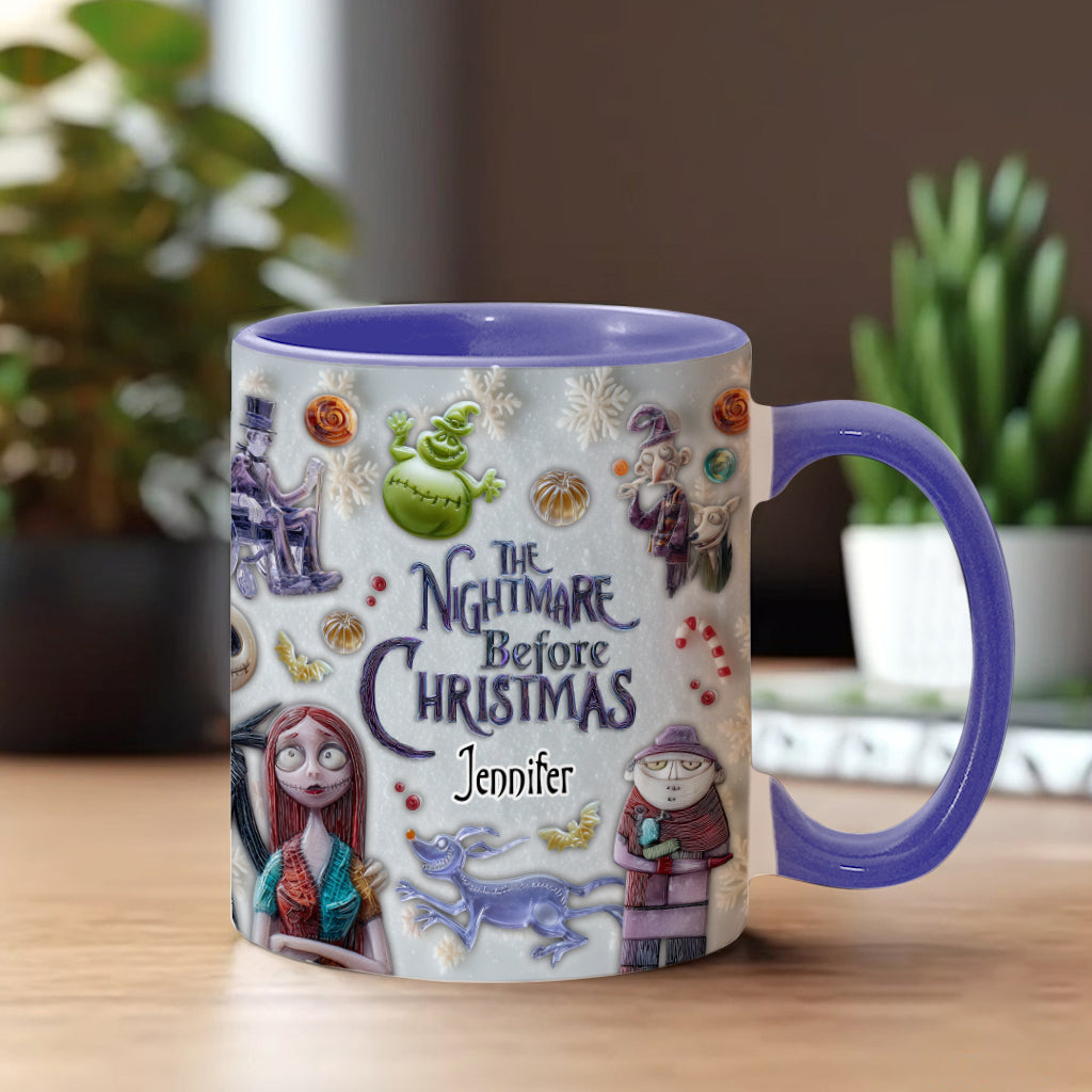 Personalized Nightmare Before Christmas Accent Mug Gift Accent Mug GradoCreations