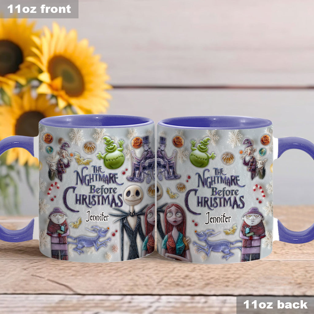 Personalized Nightmare Before Christmas Accent Mug Gift Accent Mug GradoCreations