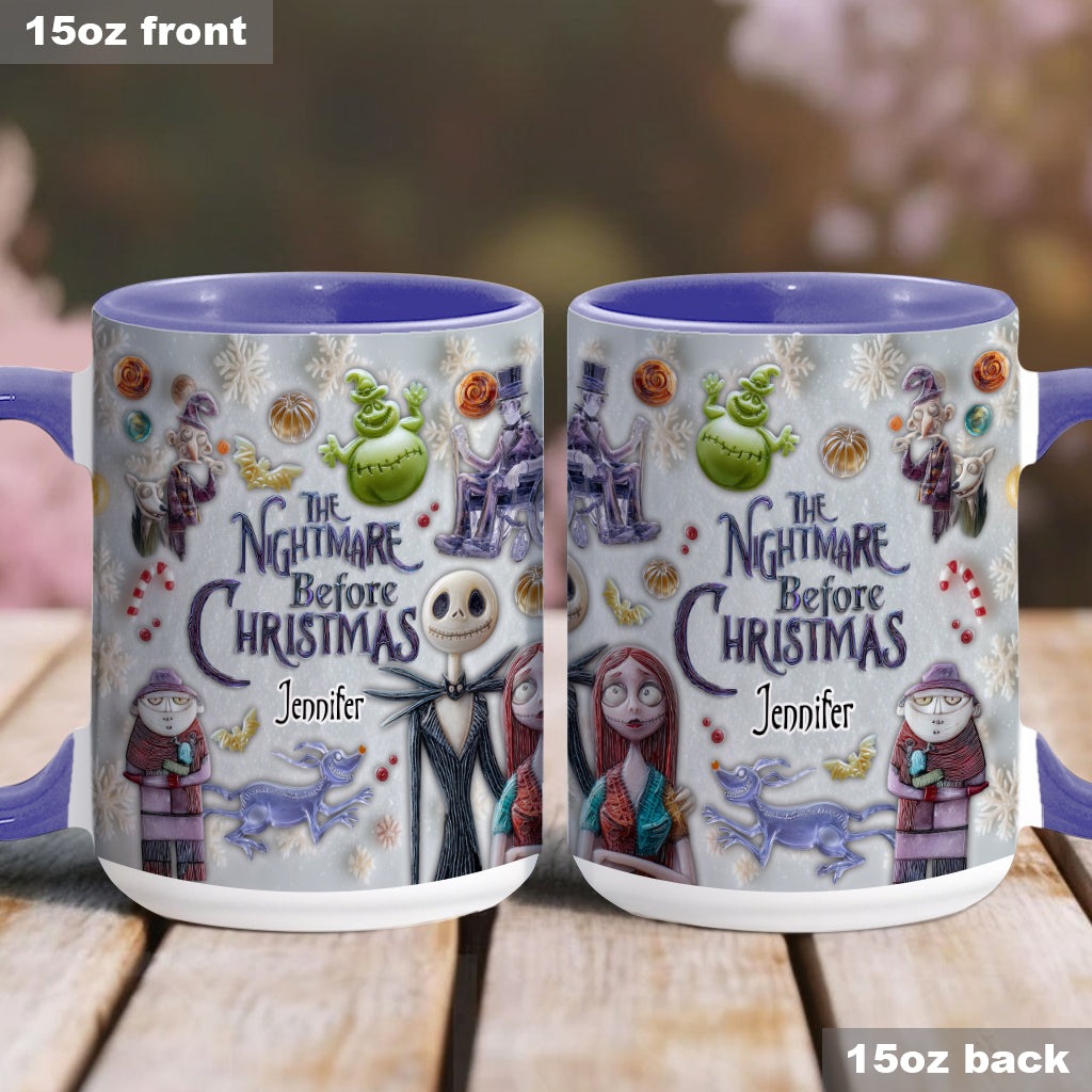Personalized Nightmare Before Christmas Accent Mug Gift Accent Mug GradoCreations