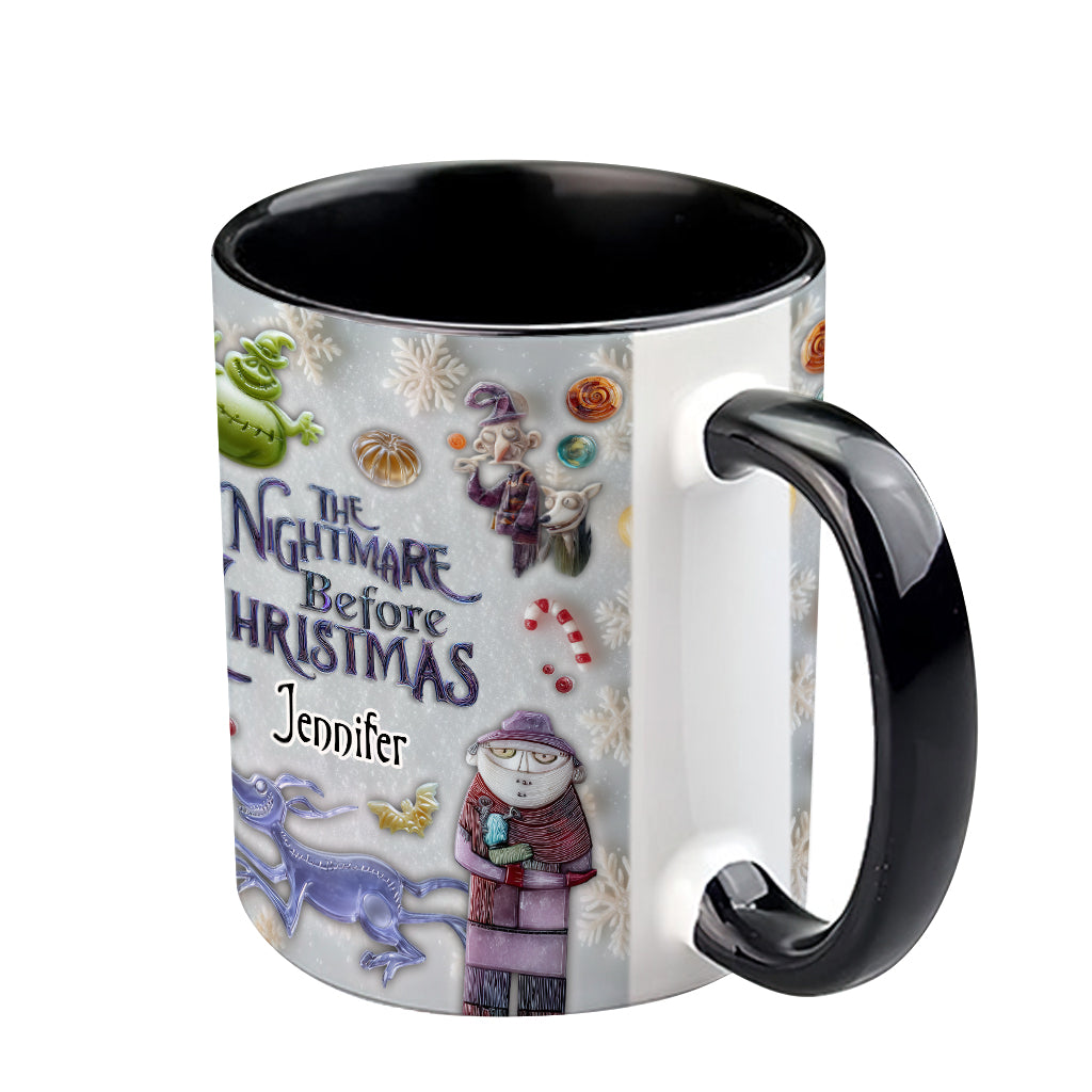 Personalized Nightmare Before Christmas Accent Mug Gift Accent Mug GradoCreations
