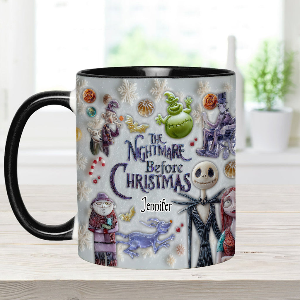 Personalized Nightmare Before Christmas Accent Mug Gift Accent Mug GradoCreations