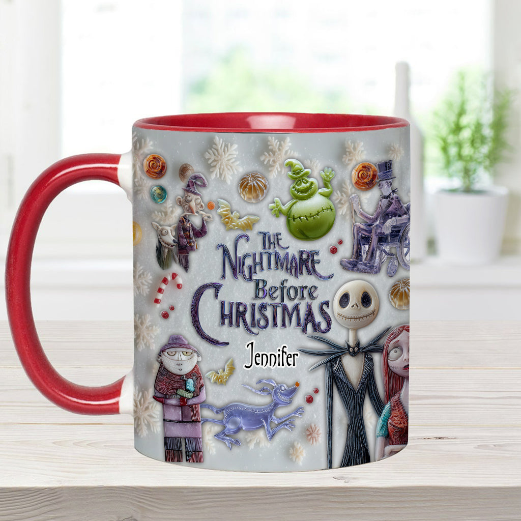 Personalized Nightmare Before Christmas Accent Mug Gift Accent Mug GradoCreations