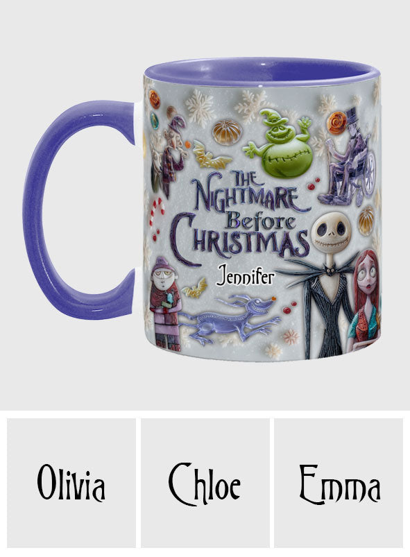Personalized Nightmare Before Christmas Accent Mug Gift Accent Mug GradoCreations