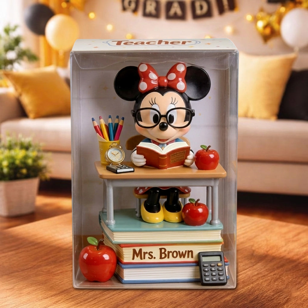 Personalized 3D Acrylic Teacher Display Box Custom Name Gift Acrylic Display Box GradoCreations