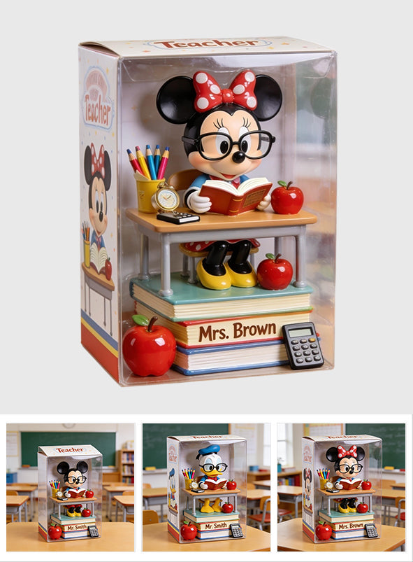 Personalized 3D Acrylic Teacher Display Box Custom Name Gift Acrylic Display Box GradoCreations