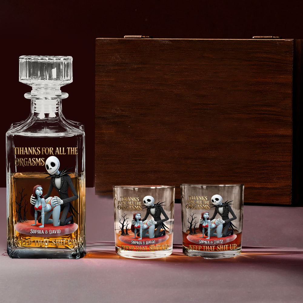 Personalized Nightmare Whiskey Decanter Set Unique Couple Gift Whiskey Decanter Set GradoCreations