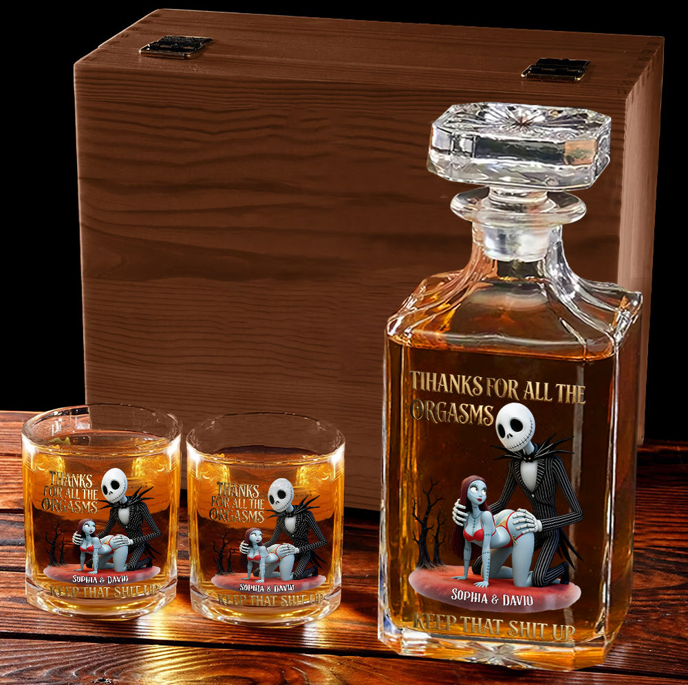 Personalized Nightmare Whiskey Decanter Set Unique Couple Gift Whiskey Decanter Set GradoCreations