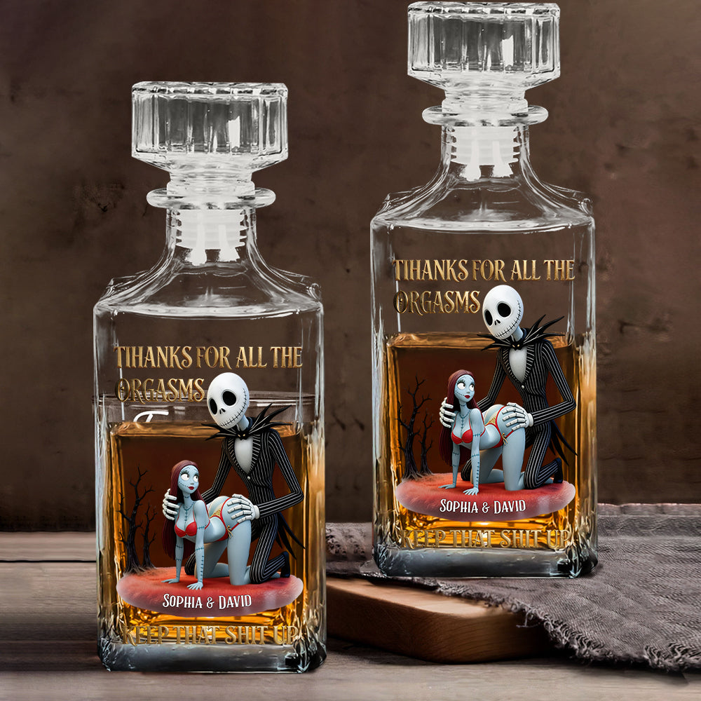 Personalized Nightmare Whiskey Decanter Set Unique Couple Gift Whiskey Decanter Set GradoCreations