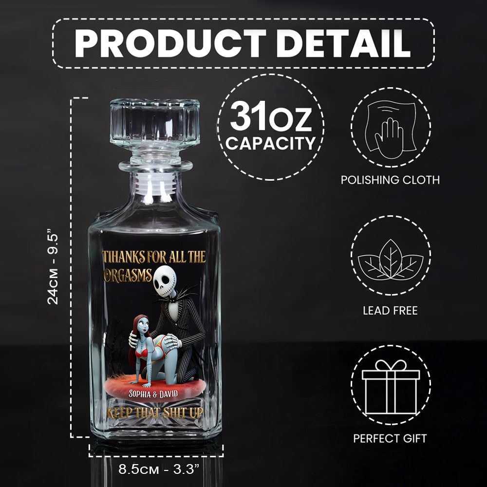 Personalized Nightmare Whiskey Decanter Set Unique Couple Gift Whiskey Decanter Set GradoCreations
