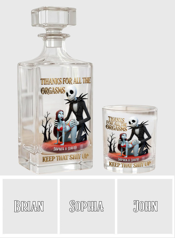 Personalized Nightmare Whiskey Decanter Set Unique Couple Gift Whiskey Decanter Set GradoCreations