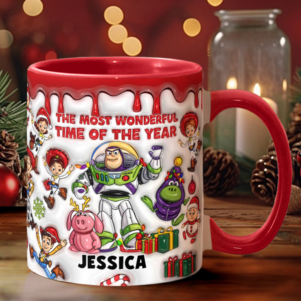 Personalized Accent Mug Christmas Gift for Kids Custom Name Accent Mug GradoCreations
