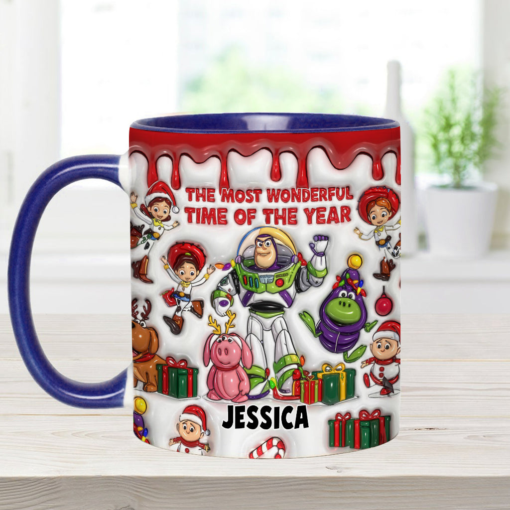Personalized Accent Mug Christmas Gift for Kids Custom Name Accent Mug GradoCreations
